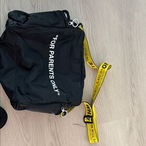 Off-White “For parents only” Diaper Bag